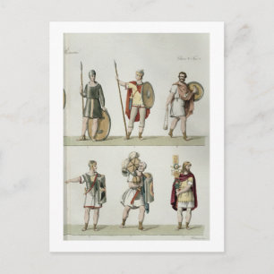Carte Postale Soldats romains, détail de la plaque 2, classe 5 d