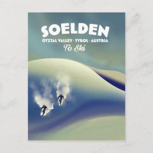Carte Postale Sölden, vallée d'Ötztal, Tyrol, Autriche Ski