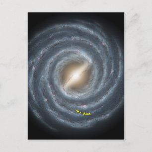 Carte Postale Soleil dans la voie lactée NASA