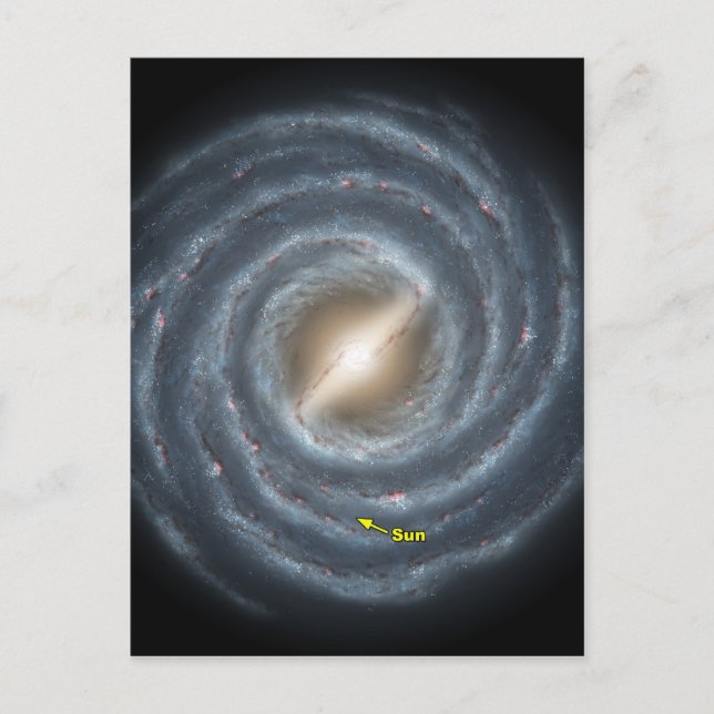 Carte Postale Soleil dans la voie lactée NASA (Devant)