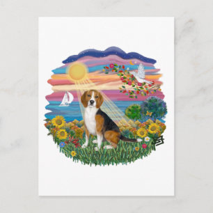 Carte Postale Soleil d'Automne - Beagle #7
