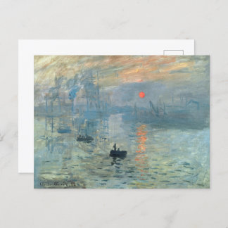 Carte Postale Soleil de l'impression Claude Monet