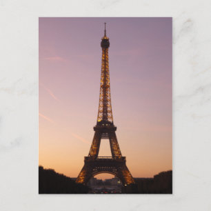 Carte Postale soleil de tour eiffel