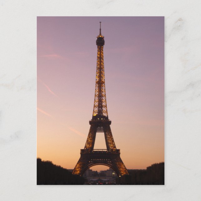 Carte Postale soleil de tour eiffel (Devant)