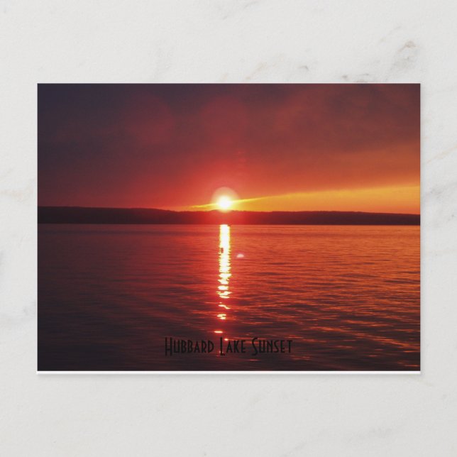 Carte Postale Soleil du lac Hubbard (Devant)