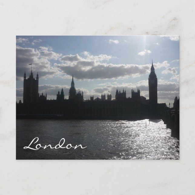 Carte Postale soleil du parlement d'angleterre (Devant)