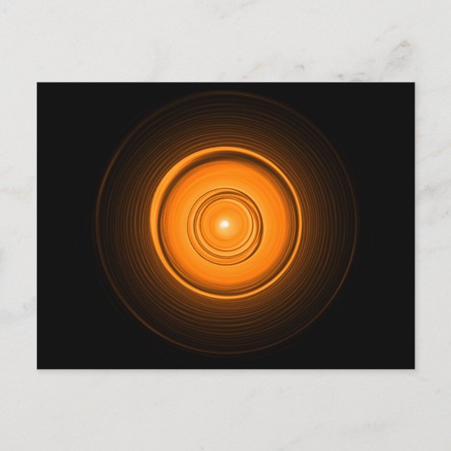 Carte Postale Soleil en céramique orange (Devant)