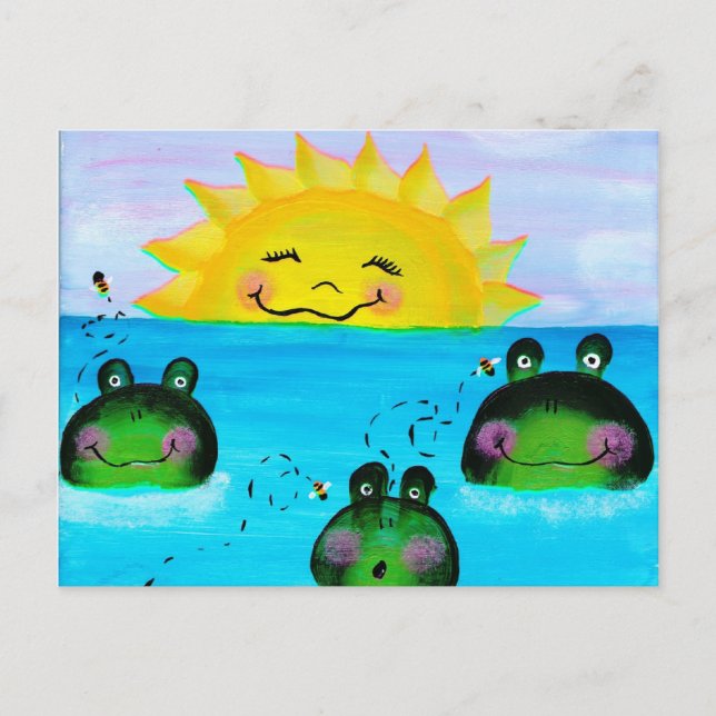 Carte postale SOLEIL et grenouilles (Devant)