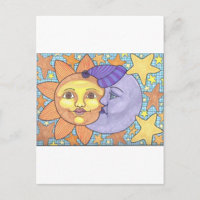 Carte Postale Soleil et Lune 1 (Devant)