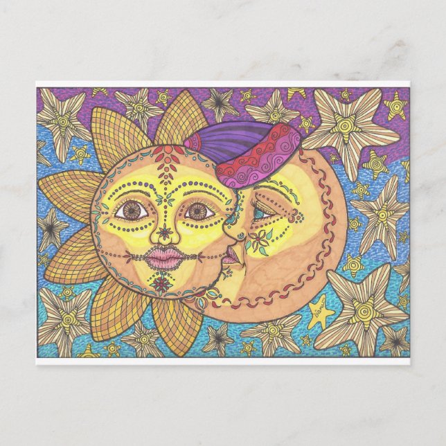 Carte Postale Soleil et Lune 2 (Devant)