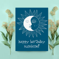 Soleil et Lune Joyeux Anniversaire PERSONNALISÉ