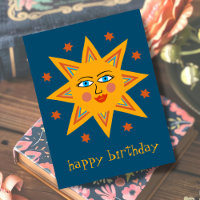 Soleil joyeux JOYEUX ANNIVERSAIRE PERSONNALISÉ
