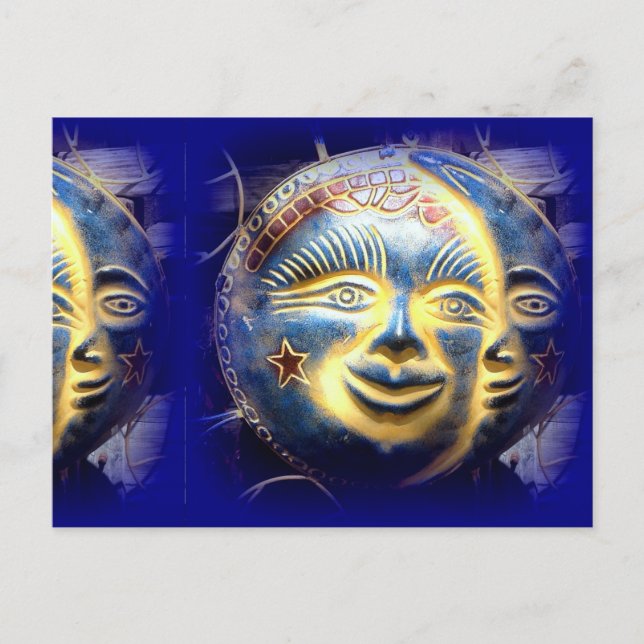 carte postale soleil lune et étoiles (Devant)