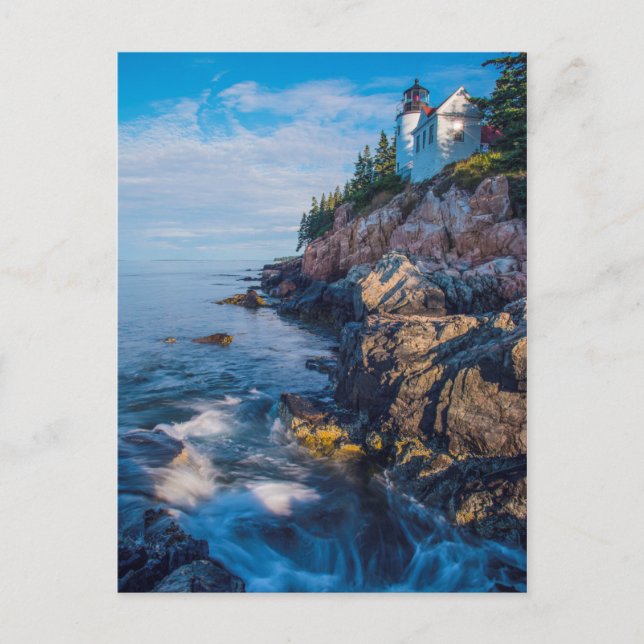 Carte Postale Soleil matinal Au Phare De Bass Harbour (Devant)