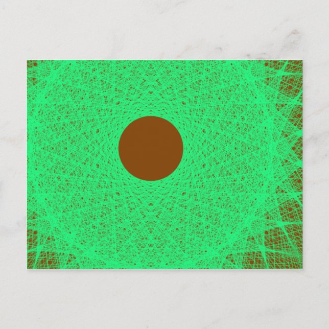 Carte Postale soleil rayonnant couleur menthe clair (Devant)