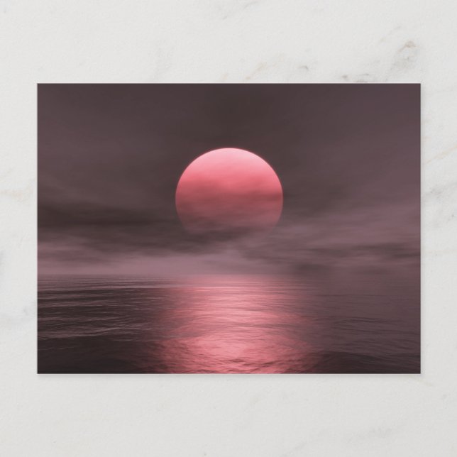 Carte Postale Soleil rouge (Devant)