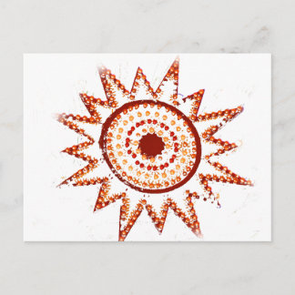 Carte Postale Soleil rouge dans la coupe de grunge