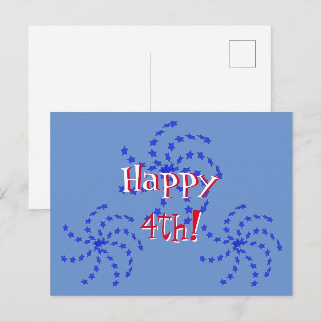 Carte postale - Soleils de feu d'artifice (Devant / Derrière)