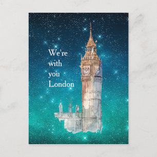 Carte Postale Solidarité de Londres d'aquarelle de Big Ben