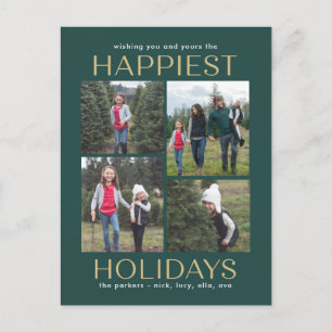 Carte postale Solide Clean Collage Holiday