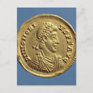 Carte Postale Solidus de rideaux Honorius, cuirassé