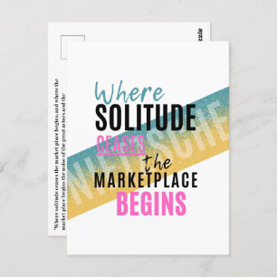 Carte Postale Solitude et foule Introvert Nietzsche citation