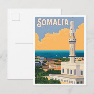 Carte Postale Somalie Afrique Voyage Vintage 