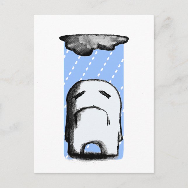 Carte Postale Sombre avec risque de pluie (Devant)