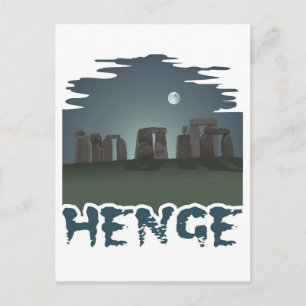 Carte Postale Sombre par mystérieux clair de lune : Stonehenge