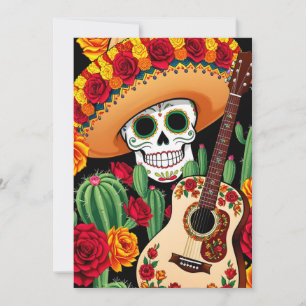 Carte postale Sombrero Guitare Fun
