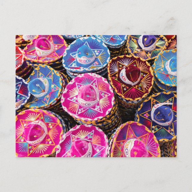 Carte Postale Sombreros Au Mexique (Devant)