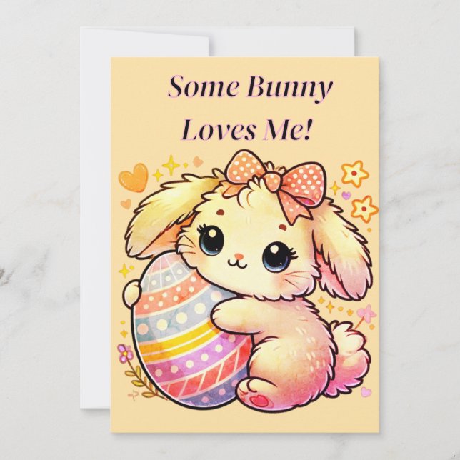Carte postale Some Bunny Loves Me téléchargeable  (Devant)