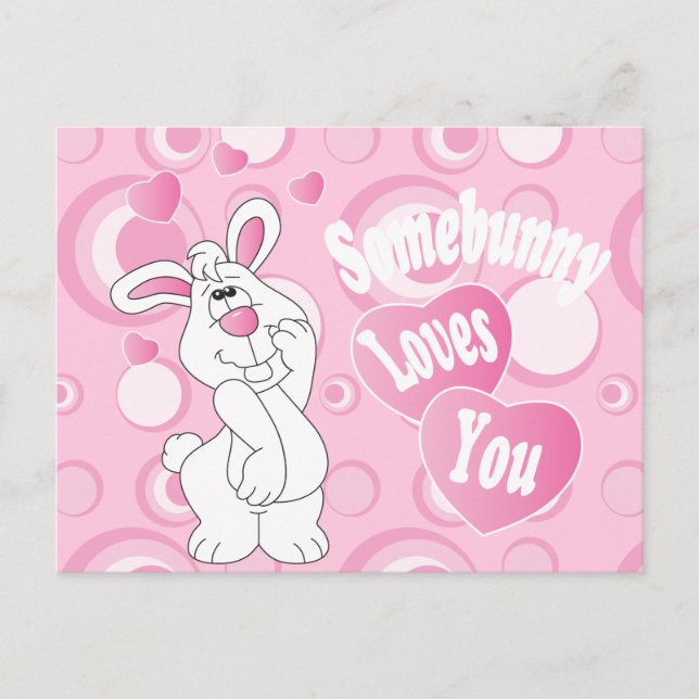 Carte Postale Somebunny Vous Aime Lapin (Devant)