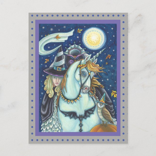CARTE POSTALE SOMMEIL, SANS TÊTE GOTHIQUE, UNICORN, OWL (Devant)