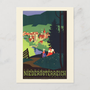 Carte Postale Sommer à Niederösterreich Autriche Poster vintage