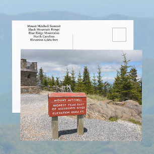 Carte Postale Sommet Mont Mitchell Caroline du Nord Photo