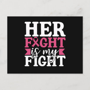 Carte Postale Son Combat Mon Combat Famille Cancer du Sein