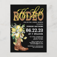 Son Dernier Rodeo Cowgirl Bottes Lemons Fête des m
