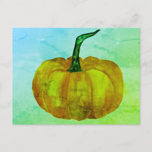 Carte Postale Son heure Citrouille (Devant)