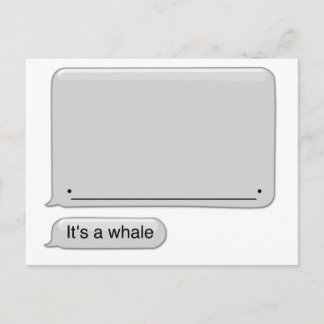 Carte Postale son une baleine