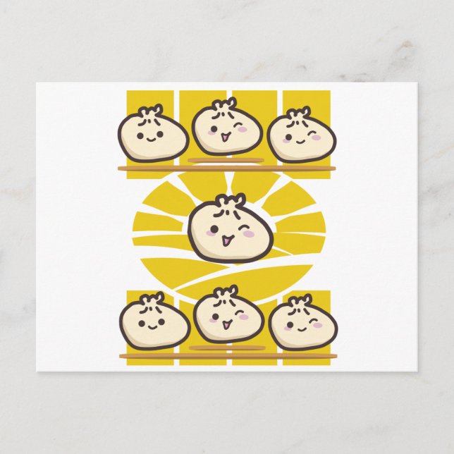 Carte Postale sonnige dim sum knödel  (Devant)