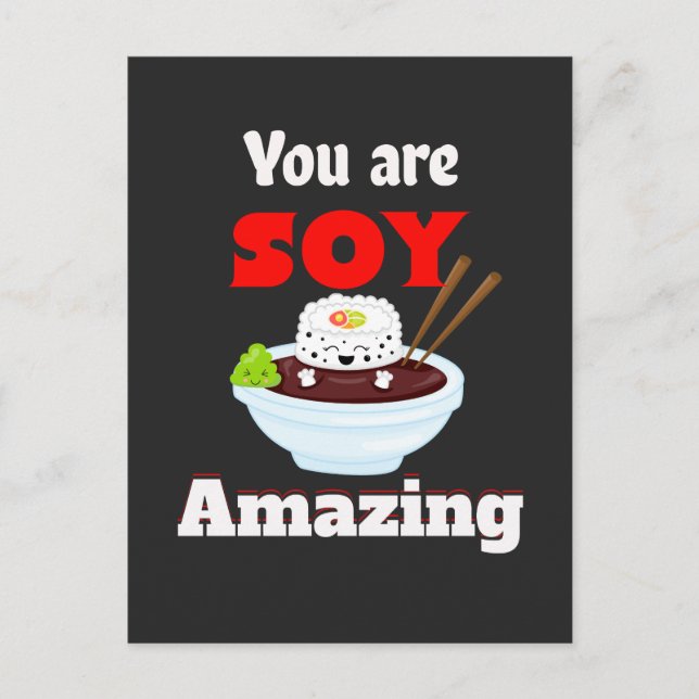 Carte Postale Sony extraordinaire kawaii sushi (Devant)