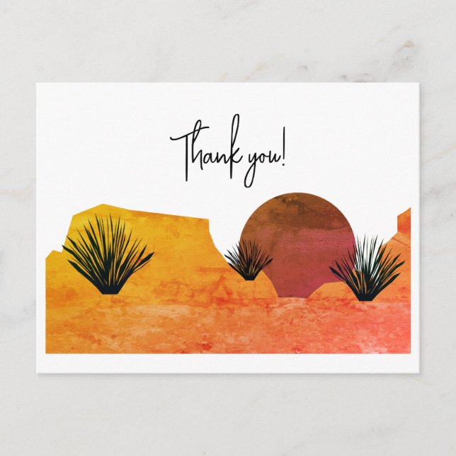 Carte Postale Soothing Desert Moon Meditation Thank You  (Devant)