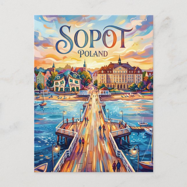 Carte Postale Sopot Pologne (Devant)