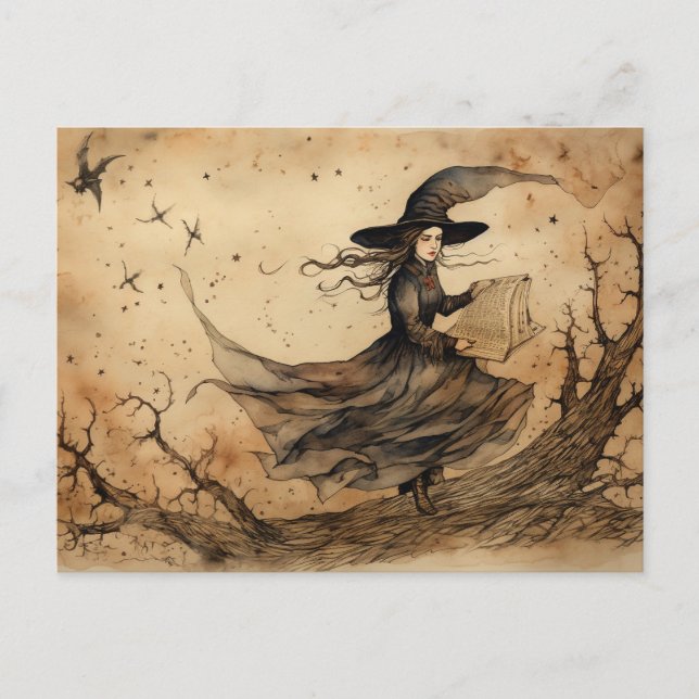 Carte postale sorcière (Devant)
