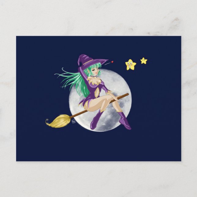 carte postale sorcière (Devant)