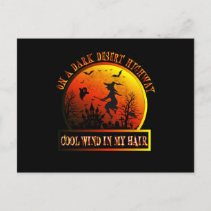 Carte Postale Sorcière Chambres Sur Un Désert Sombre