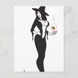 Carte Postale sorcière de l'ampli halloween
