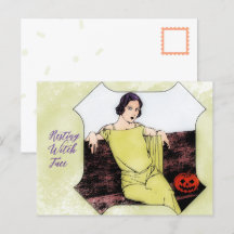 Sorcière de repos visage Femme Vintage à la mode