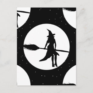 Carte Postale sorcière d'halloween